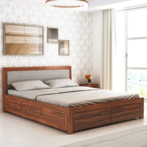 wooden bed